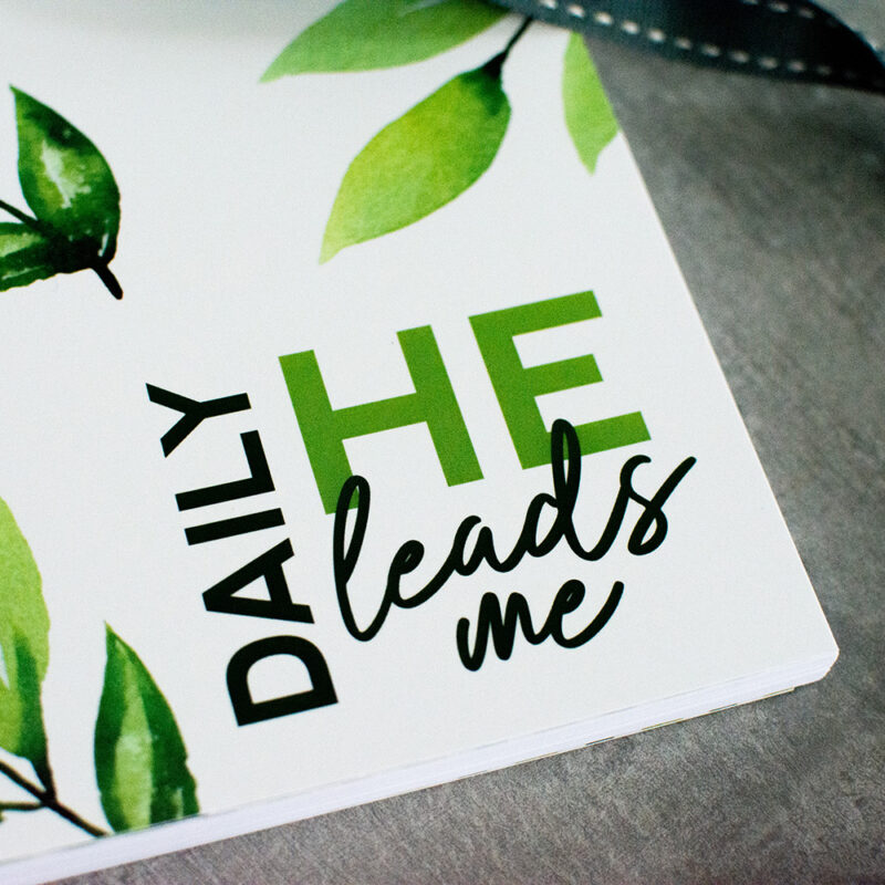 Dagelijks leidt Hij mij - Stille Tijd Notitieboekje - Groene Bladeren
